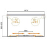 Душевой уголок Cezares Molveno 170x90 MOLVENO-AH-22-170/90-C-Cr-IV