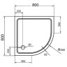 Душевой поддон из стеклокомпозита Cezares Tray SMC 80x80 Tray-M-R-80-550-35-W