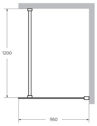Душевая перегородка Cezares Liberta 95 LIBERTA-L-1-95-120-C-Cr