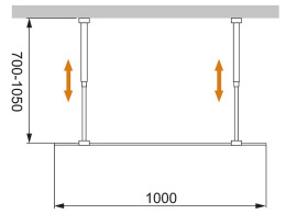 Душевая перегородка Cezares Liberta 100 LIBERTA-L-2-100-GR-Cr