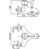 Смеситель для ванны Cezares Giubileo-VM-02