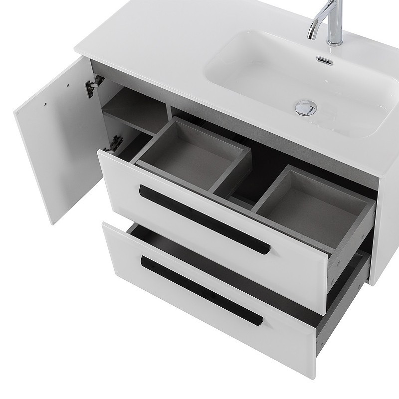 Тумба под раковину Cezares Eco-Cer-N 100 R ECO-CER-N-1000-2C-1A-SO-BL-R подвесная