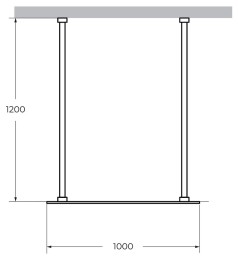 Душевая перегородка Cezares Liberta 100 LIBERTA-L-2-100-120-BR-Cr
