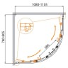 Душевой уголок Cezares Molveno 110x80 MOLVENO-RH-2-110/80-C-Cr-IV