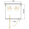 Душевой уголок Cezares Molveno 80x80 MOLVENO-BA2-80/80-C-Cr-IV