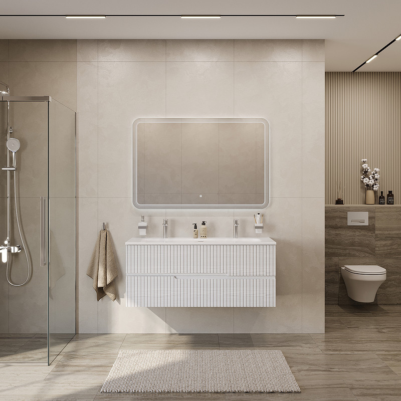 Тумба под раковину Cezares Duet-N 120 DUET-N-1200-2C-SO-FBS-P подвесная
