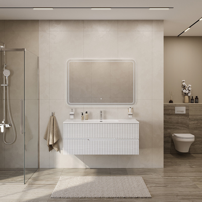 Тумба под раковину Cezares Duet-N 120 DUET-N-1200-2C-SO-FBS-P подвесная