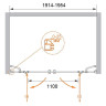 Душевая дверь Cezares Verona 200 VERONA-W-B-22-200-C-Cr
