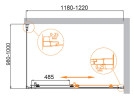 Душевой уголок Cezares Molveno 120x100 MOLVENO-AH-11-120/100-C-Cr-IV