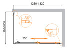 Душевой уголок Cezares Molveno 130x100 MOLVENO-AH-11-130/100-C-Cr-IV