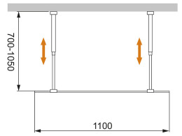 Душевая перегородка Cezares Liberta 110 LIBERTA-L-2-110-BR-Cr