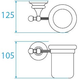 Стакан для зубных щеток Cezares Olimp OLIMP-TUM-02-M