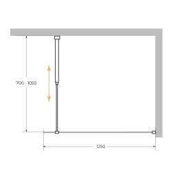 Душевая перегородка Cezares Liberta 125 LIBERTA-L-1-125-C-Cr