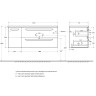 Тумба под раковину Cezares Eco-Cer-N 120 R ECO-CER-N-1200-2C-1A-SO-BL-R подвесная