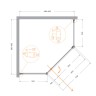 Душевой уголок Cezares Eco 100x100 ECO-O-P-1-100-P-Cr