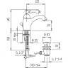 Смеситель для раковины Cezares Margot MARGOT-LSM1-01-Bi