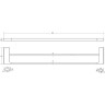 Полотенцедержатель Cezares Slider SLIDER-THD-80-NOP двойной