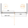 Душевая дверь Cezares Urban 130 URBAN-B-12-130-C-NERO