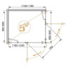 Душевой уголок Cezares Verona 120x90 VERONA-W-AH-2-120/90-C-Cr