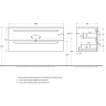 Тумба под раковину Cezares Eco-Cer-N 120 L ECO-CER-N-1200-2C-SO-BL-L подвесная