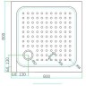 Акриловый поддон для душа Cezares Tray A 80x80 TRAY-A-A-80-15-W
