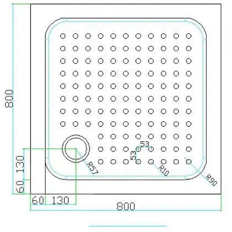 Акриловый поддон для душа Cezares Tray A 80x80 TRAY-A-A-80-15-W