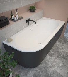 Акриловая ванна Cezares Slim 179x79 R SLIM CORNER-180-80-60-R-NERO-SET
