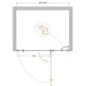 Душевая дверь Cezares Verona 90 VERONA-W-B-12-90-C-Cr