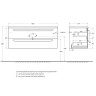 Тумба под раковину Cezares Eco-Cer-N 120 R ECO-CER-N-1200-2C-SO-BL-R подвесная