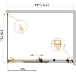Душевой уголок Cezares Stylus-Soft 140x80 STYLUS-SOFT-AH-1-140/80-C-Cr