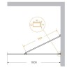 Душевая перегородка Cezares Liberta 100 LIBERTA-L-1-TB-100-BR-Cr