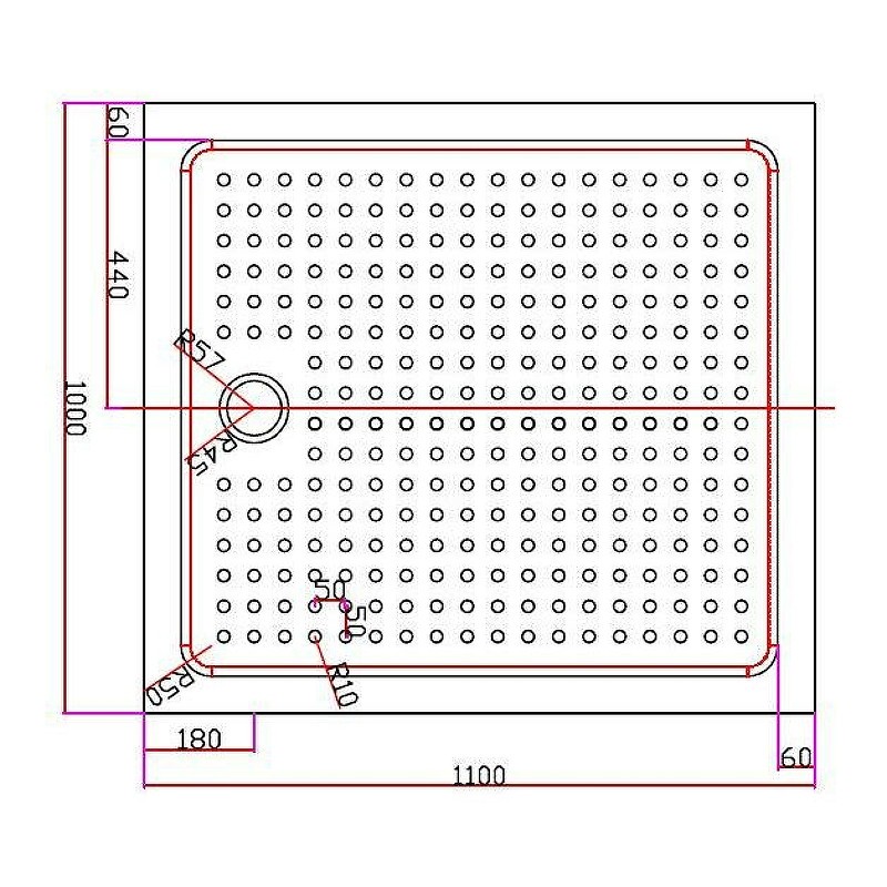 Акриловый поддон для душа Cezares Tray A 110x100 TRAY-A-AH-110/100-15-W