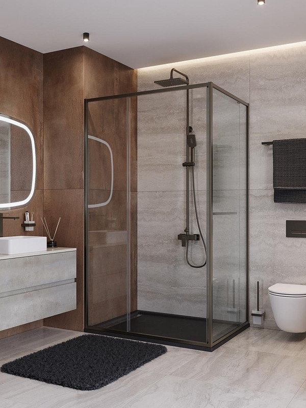 Душевой уголок Cezares Lux 110x90 LUX-AH-FS-11-110/90-C-GM