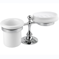 Стакан для зубных щеток с мыльницей Cezares Olimp OLIMP-STT-01-M