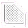 Акриловый поддон для душа Cezares Tray A 100x100 TRAY-A-P-100-15-W