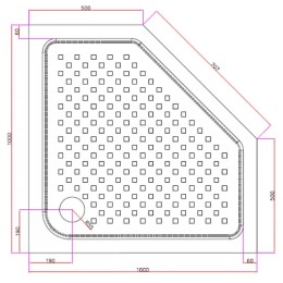 Акриловый поддон для душа Cezares Tray A 100x100 TRAY-A-P-100-15-W