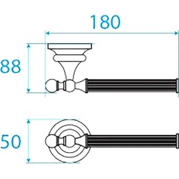 Держатель туалетной бумаги Cezares Olimp-TH04-02-M