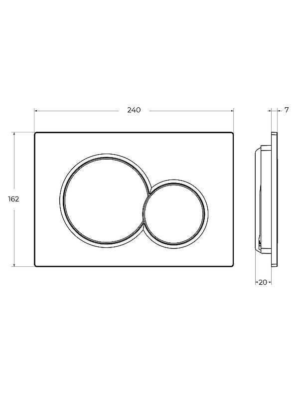 Кнопка смыва Cezares Stylus STYLUS-BTN-IN
