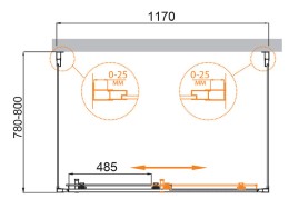 Душевой уголок Cezares Molveno 120x80 MOLVENO-AH-12-120/80-C-Cr-IV