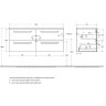Тумба под раковину Cezares Eco-Cer-N 120 ECO-CER-N-1200-4C-SO-2-PS-P подвесная
