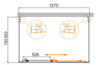 Душевой уголок Cezares Molveno 130x80 MOLVENO-AH-12-130/80-C-Cr-IV