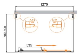 Душевой уголок Cezares Molveno 130x80 MOLVENO-AH-12-130/80-C-Cr-IV