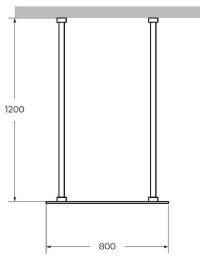 Душевая перегородка Cezares Liberta 80 LIBERTA-L-2-80-120-BR-Cr