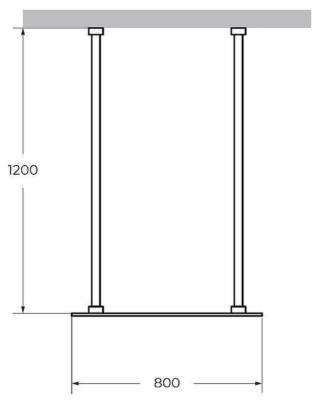 Душевая перегородка Cezares Liberta 80 LIBERTA-L-2-80-120-BR-Cr
