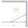 Душевая перегородка Cezares Liberta 110 LIBERTA-L-1-TB-110-BR-NERO