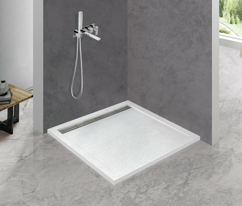 Душевой поддон из искусственного камня Cezares Tray AS 90x90 TRAY-AS-A-90-30-W