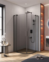 Душевой уголок Cezares Slider 90х90 SLIDER-R-2-80/90-GRIGIO-NERO