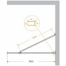 Душевая перегородка Cezares Liberta 90 LIBERTA-L-1-TB-90-C-NERO
