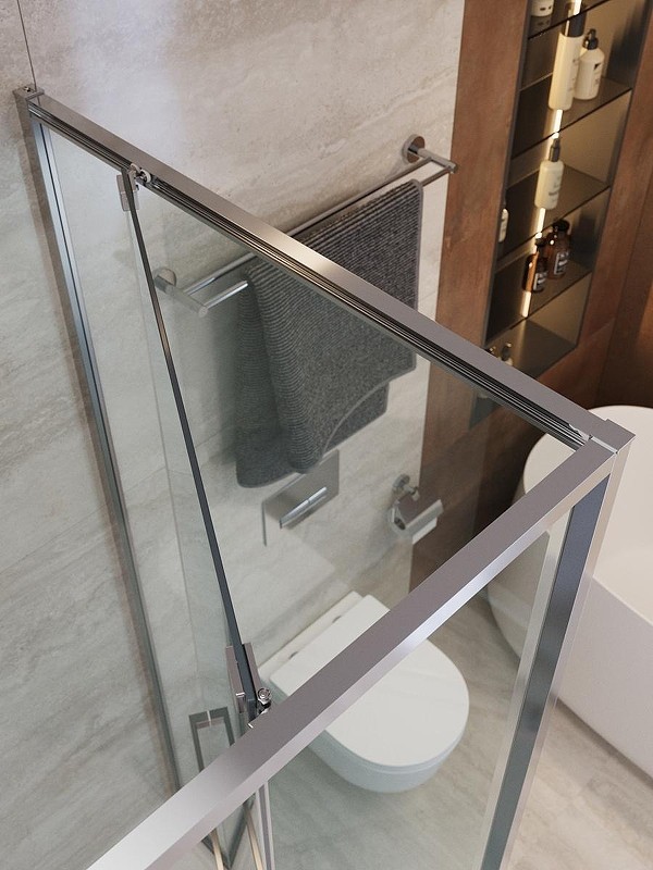 Душевой уголок Cezares Lux 100x80 LUX-AH-FS-11-100/80-C-CR