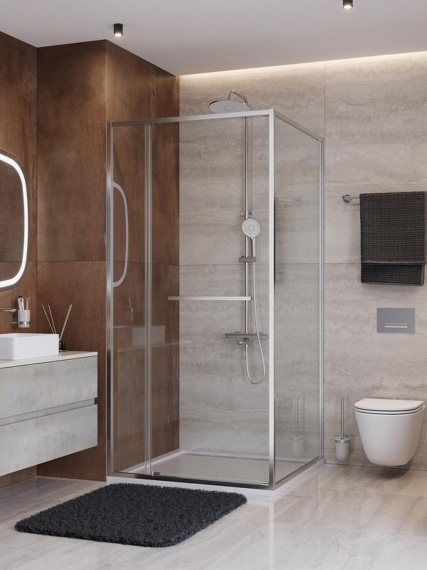 Душевой уголок Cezares Lux 100x80 LUX-AH-FS-11-100/80-C-CR